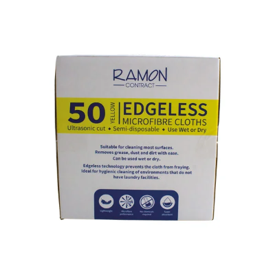 Ramon Contract Edgeless Boxed Microfibre Cloths Blue