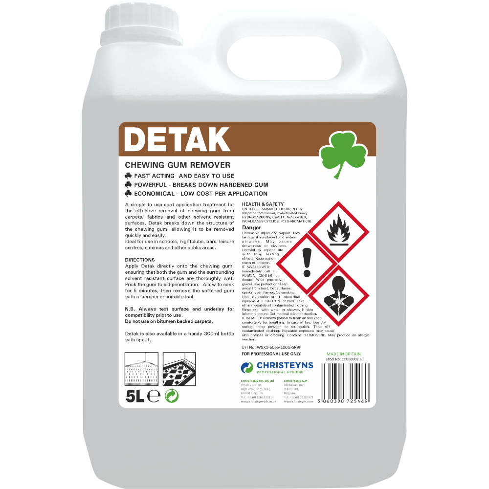 Christeyns DETAK Chewing Gum Remover 300ml