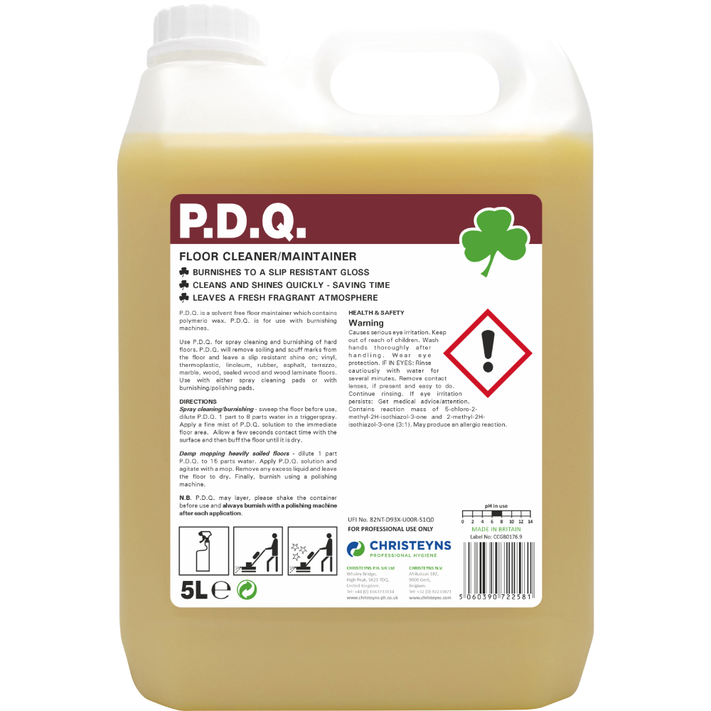 Christeyns PDQ Floor Cleaner/Polish Maintainer 5L