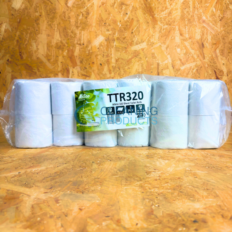 Pallet of 2ply Standard Toilet Roll - 32m x 90mm - Recycled - 36 Rolls